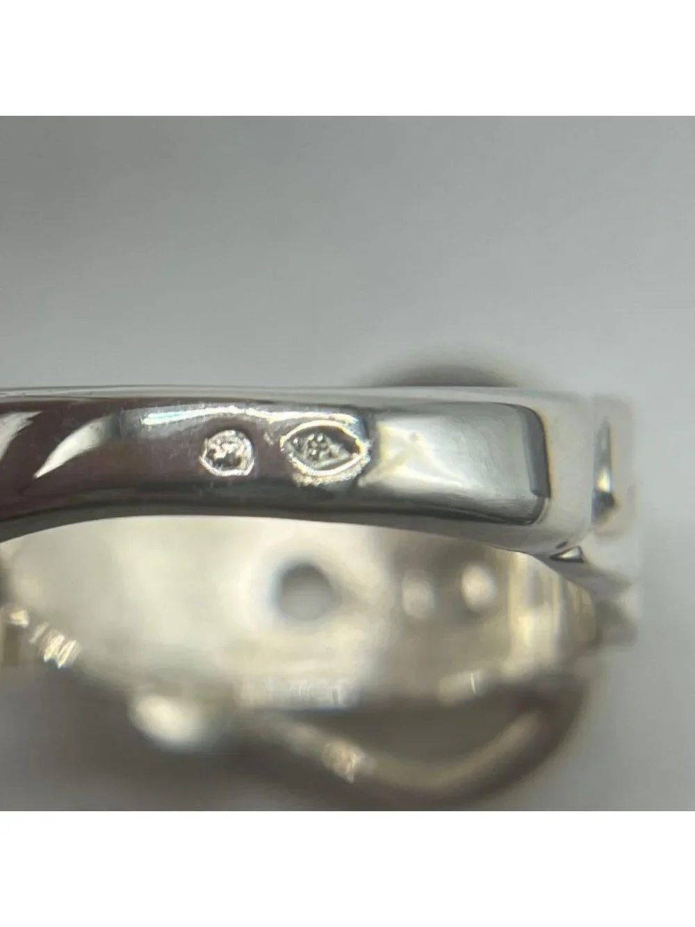 Hermes Boucles Sellier Ring Silver